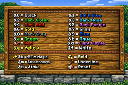 Minecraft Farbcodes und Formatierungen