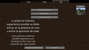 si quiere la mÃ¡xima experiencia posible se debe entrar en la pestaÃ±a de mas y entrar al apartado de cities.png