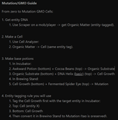 GMO Cells Guide part 1