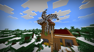 Windmill in the Snow