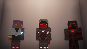 Multiple players with their glow colors customized