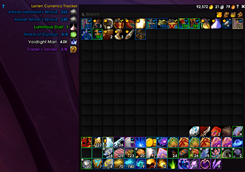 LCT attached to ElvUI Bags