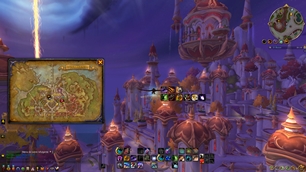 The zone map shows the key places in Silvermoon, so I don’t need to open the main map.