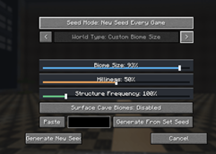 World gen settings