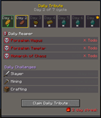 Daily Tribute Menu