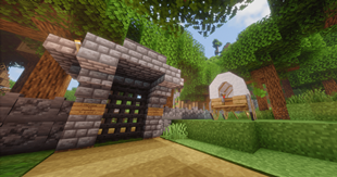 Front Gate of Moonhill using Bliss Shader