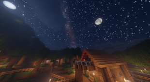 Holy Stars using Bliss shader and modded skybox