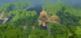 My House from a mountain using Bliss shader