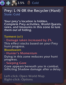 Prey tooltip, cold