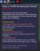 Prey tooltip, hot