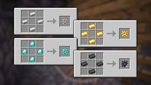 You can craft Upgrade Parts using x4 of the relevant material