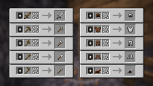 Upgrade Wooden and Leather equipment to Iron