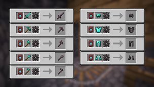 Upgrade Diamond equipment to Netherite (alternative recipe)