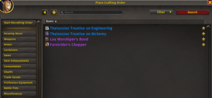 Modified Crafting Order Menu