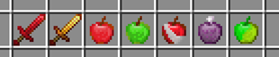 Some textures of the apples