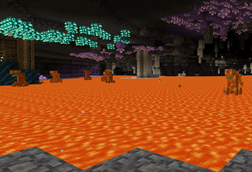 Some lava monsters taking a bath