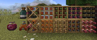 Placing Kaleidoscope Tavern’s drinks in Vinery’s racks.
