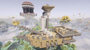 Aether Ship with village and boss island in the background.png