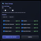 Find group window