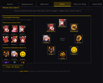 Wheel Slot editor