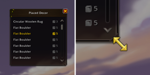 Placed Decor List
