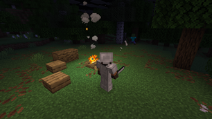Mob Fleeing from the Campfire