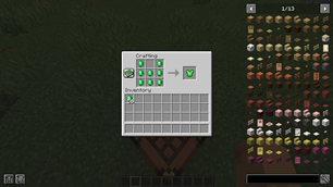 Emerald Chestplate recipe example.