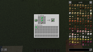 Emerald Sword recipe example.