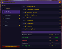 RouteSweet Settings - Zone preference