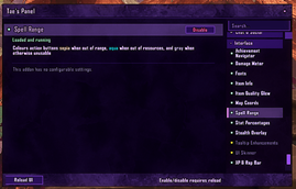 When an addon has no settings to fiddle with