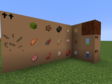 Food Packages and Recycling boxes and support beam