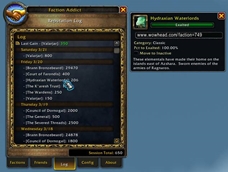 Faction Addict - Log Tab