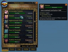 Faction Addict - Factions Tab