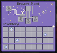 menu example - brewing stand