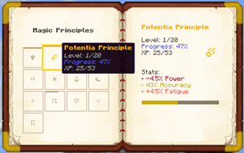 Principles Progress Screen