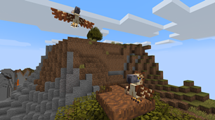 Eagle nest in a windswept savanna 