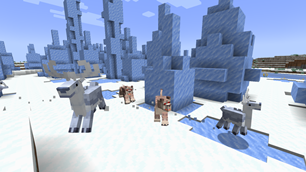 Pack of Cave Lion hunting Raindeer