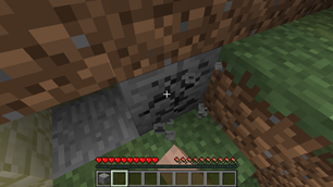 Smashing coal with your fists!