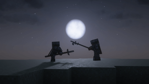 Moonlit PvP Scene (Complementary Unbound Shaders and Better Combat)