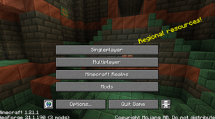 Preview of the main menu when the pack is downloaded