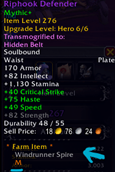Farm Item Info on Tooltips