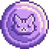 111 Amethyst Cat Coin