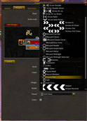 Highlight settings, with assets available shown