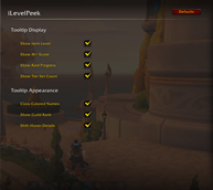 Settings Panel