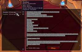 Simulationcraft History Panel