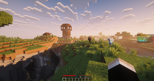 Distances on the right with timer