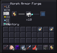 Craft specific armor for your morph.png