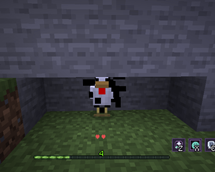 Possessed chicken under one block