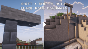 Shift + RMB to auto-place rope downward