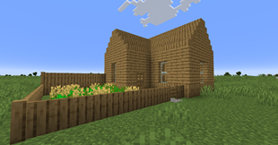 Simple house made of vanilla and mod's blocks (modern vanilla textures)